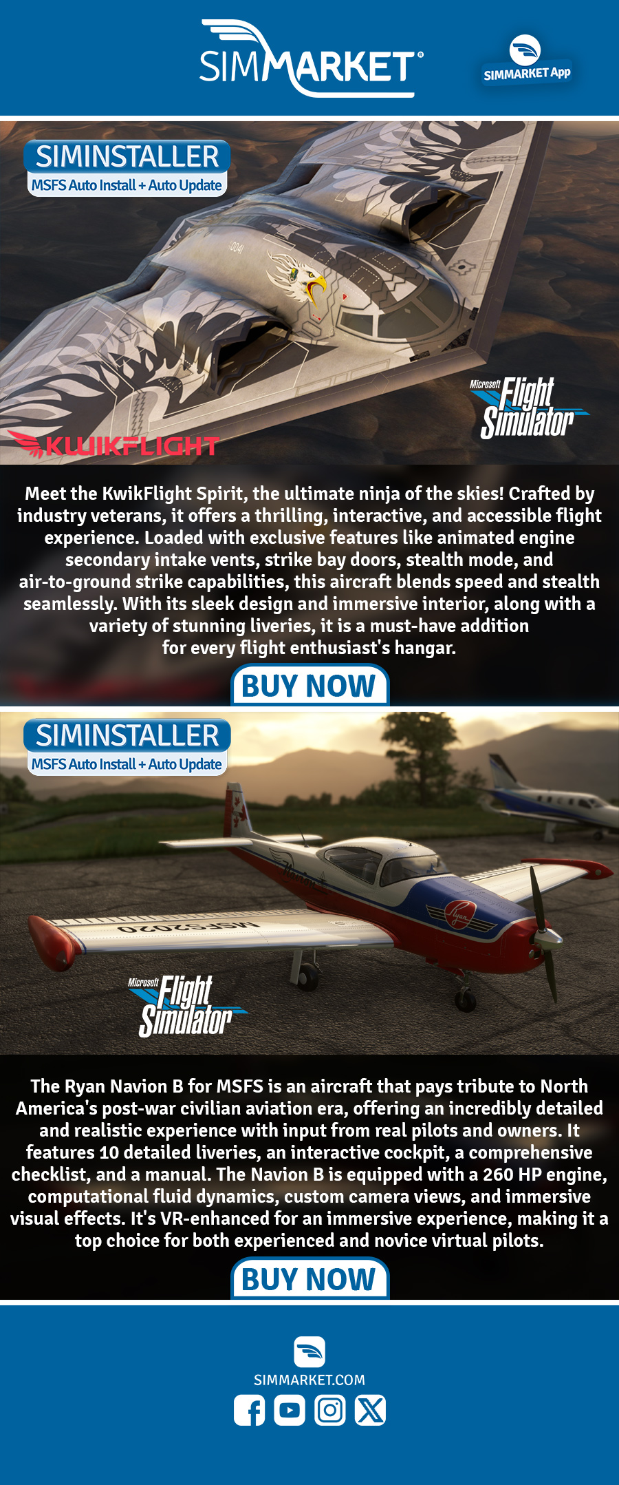 SimMarket Newsletter August #08 IniBuilds Kwikflight Spirit And Ryan ...